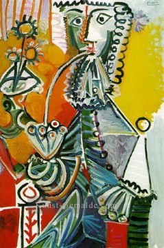  Rohr Galerie - Mousquetaire a la pipe et fleurs 1968 Kubismus Pablo Picasso